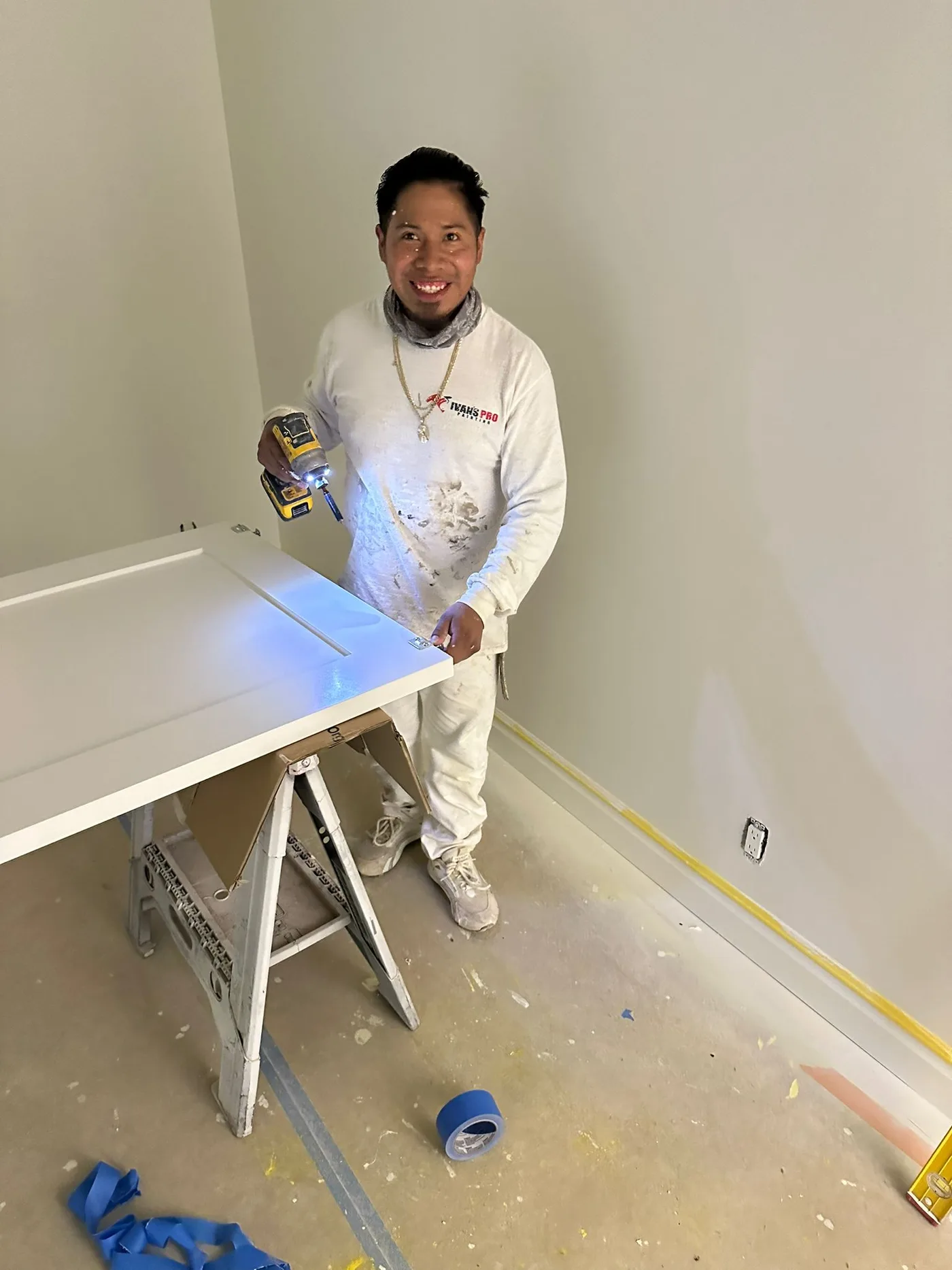 Ivan's Pro Painting crew on a painting project