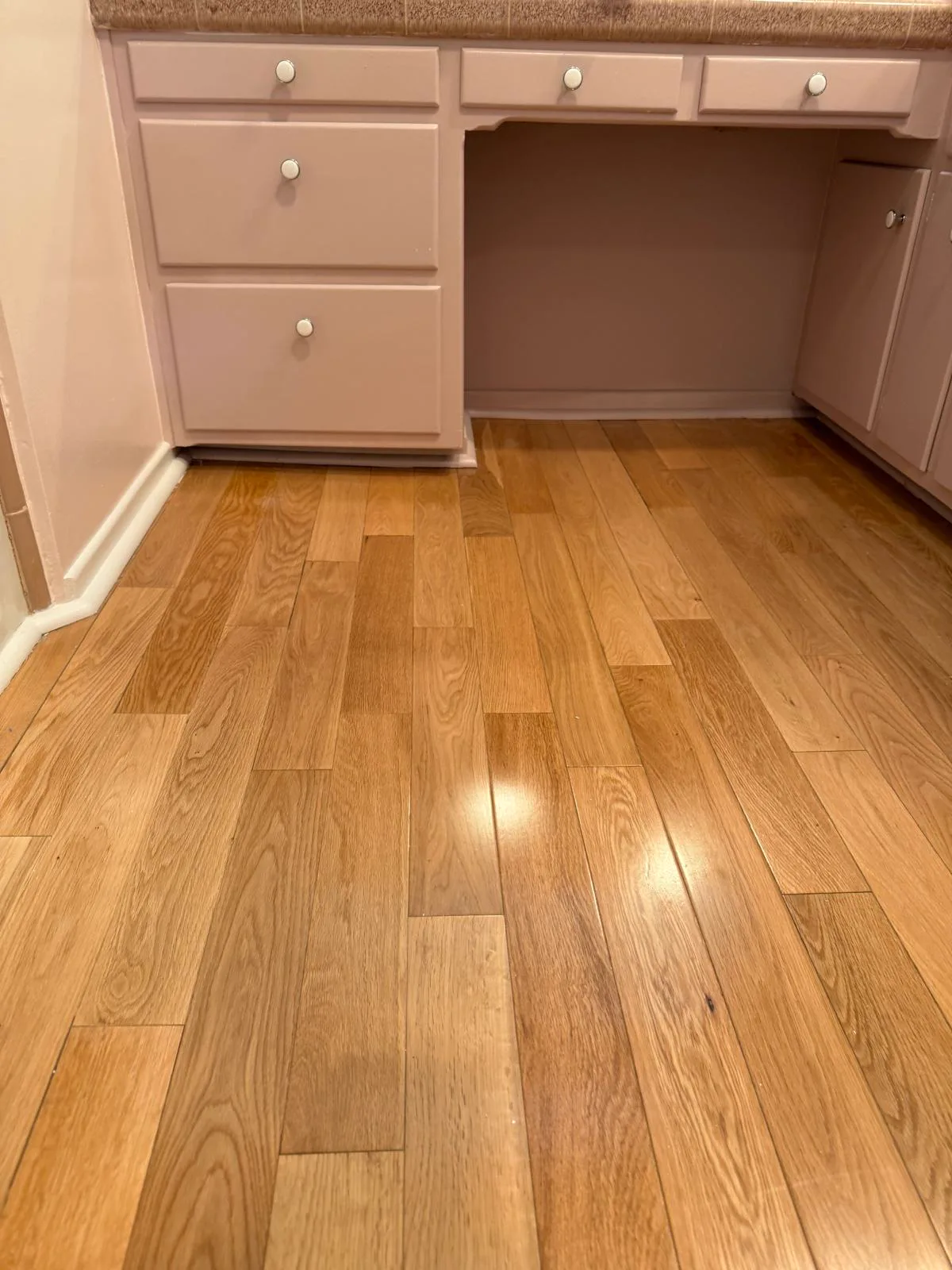 Refinished bathroom cabinetry in a San Gabriel home