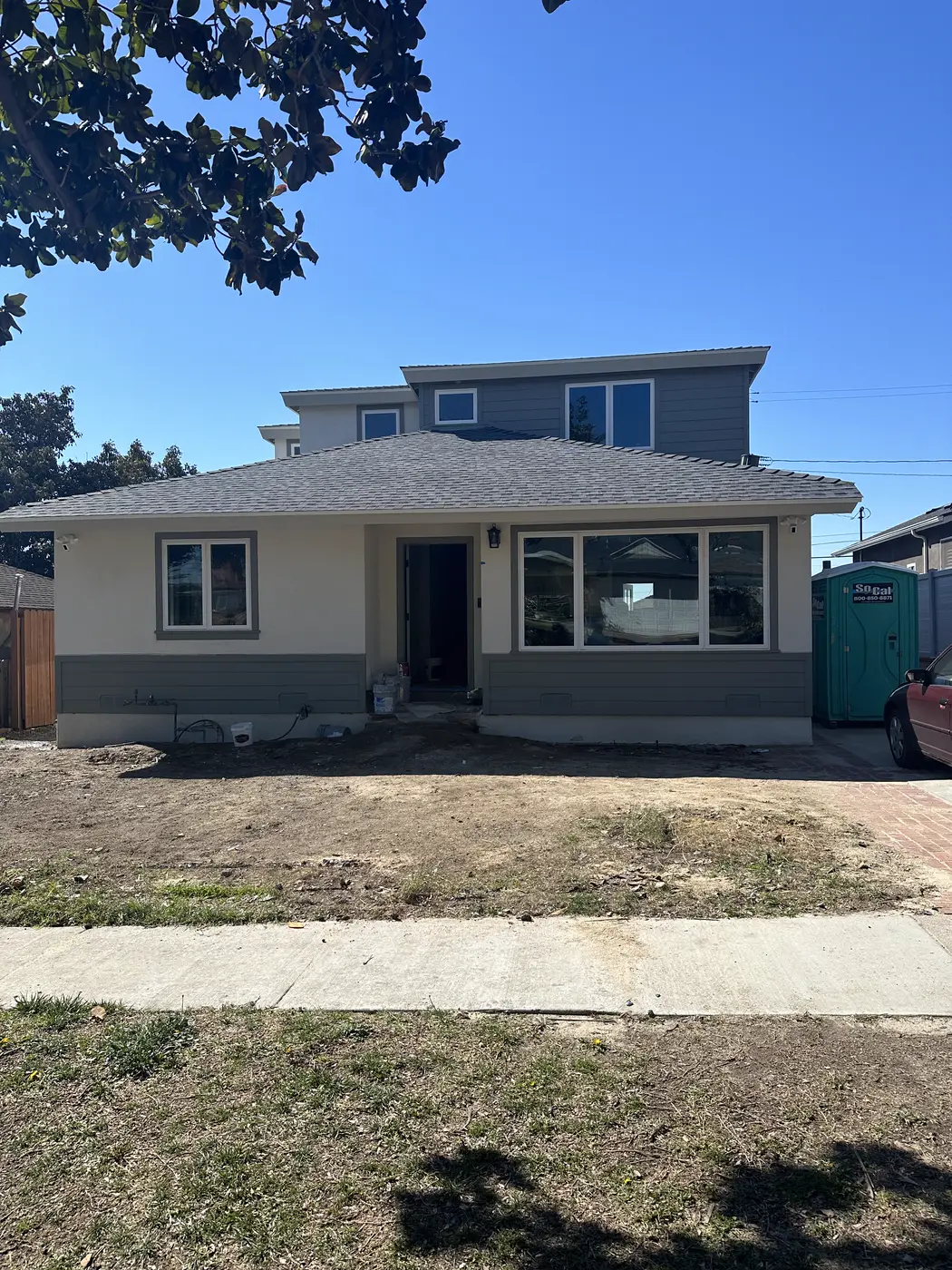 San Gabriel home with a second-story addition after exterior painting