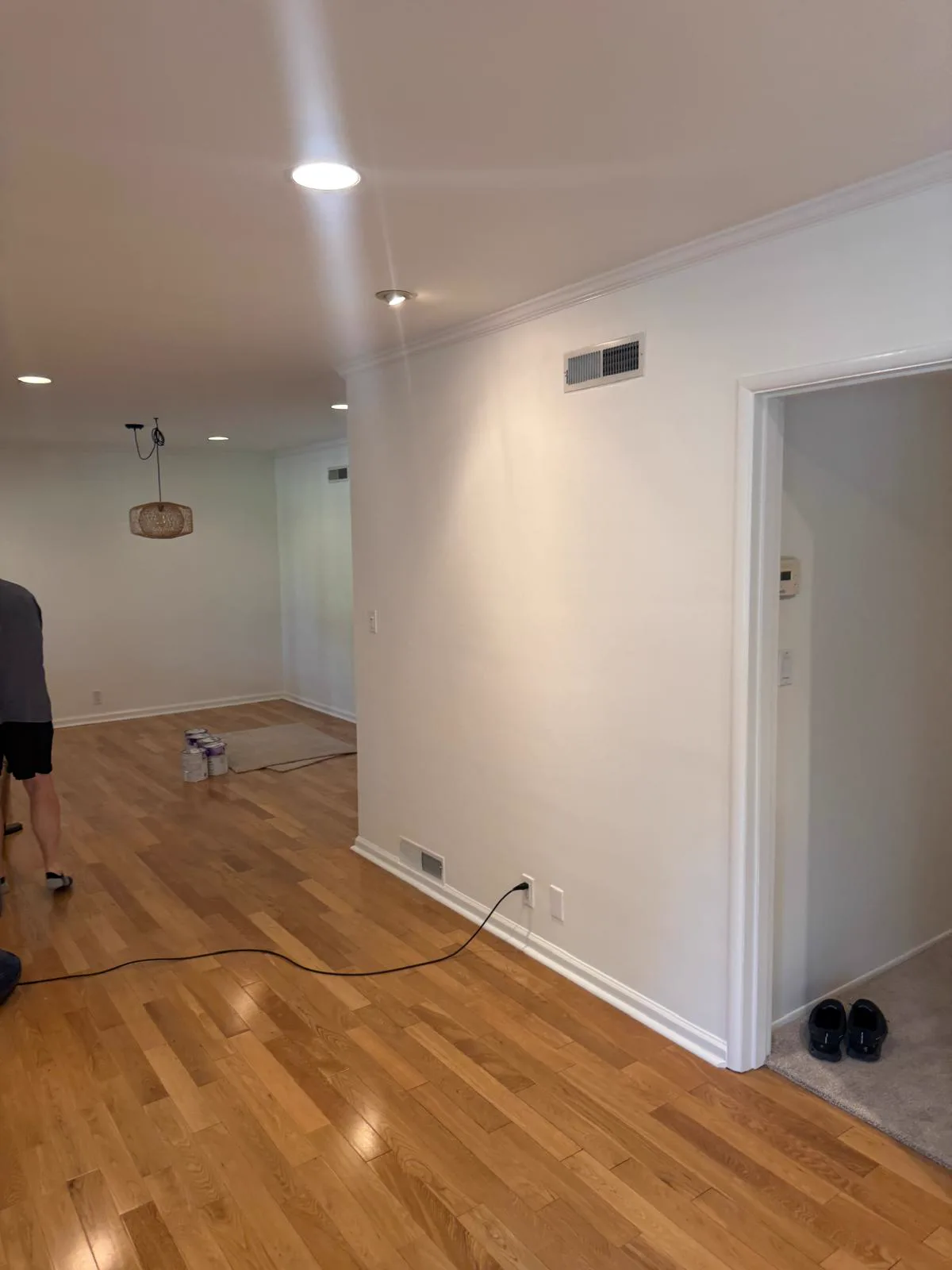 Finished living room interior after repainting, San Gabriel